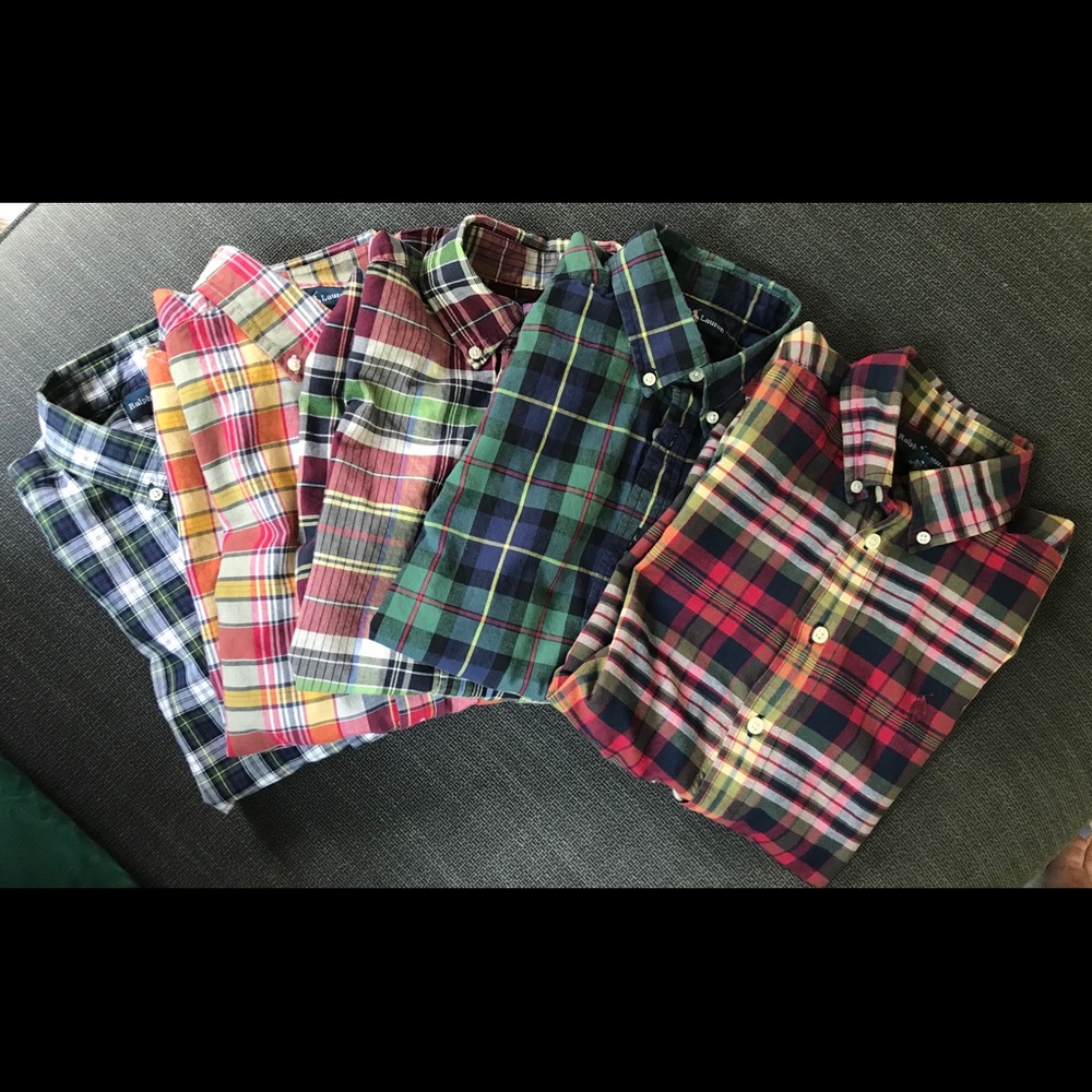 Lot of 5 Ralph Lauren Polo button down Boys 12-14